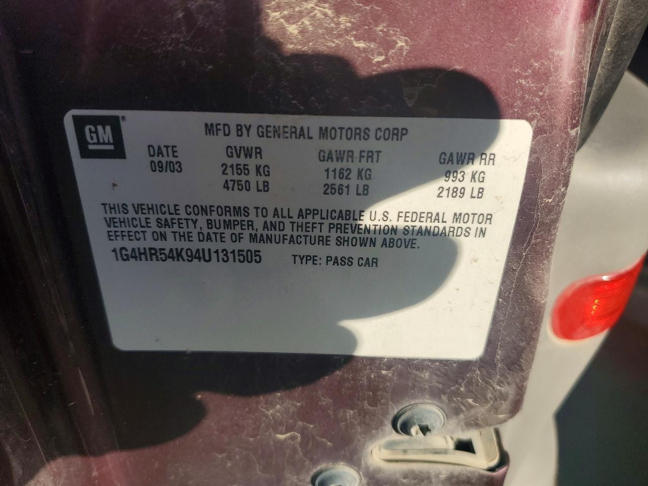 2004 BUICK LESABRE LIMITED photo 12