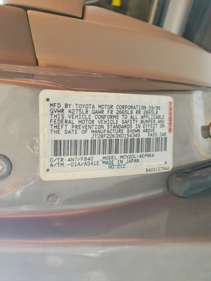 1999 TOYOTA CAMRY LE photo 12