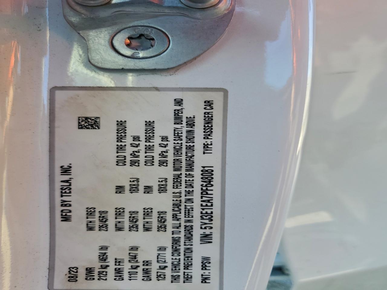 2023 TESLA MODEL 3 photo 23
