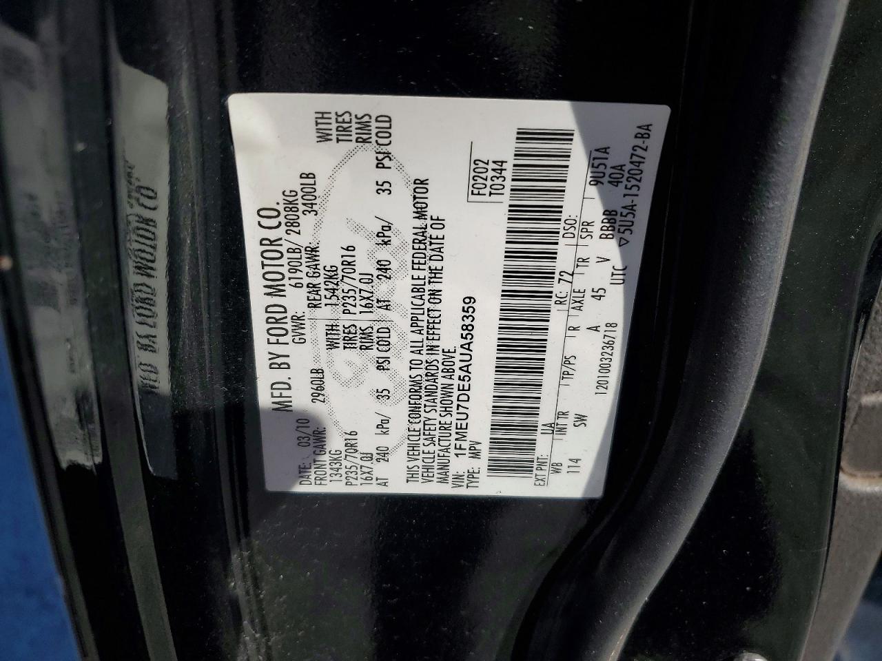 2010 FORD EXPLORER XLT photo 13