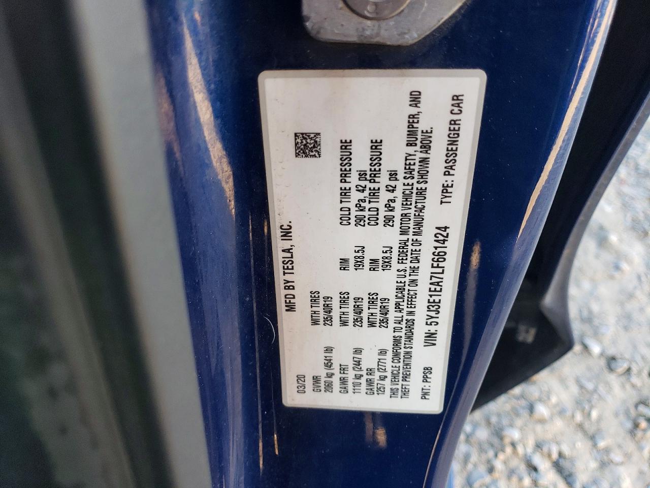 2020 TESLA MODEL 3 photo 23