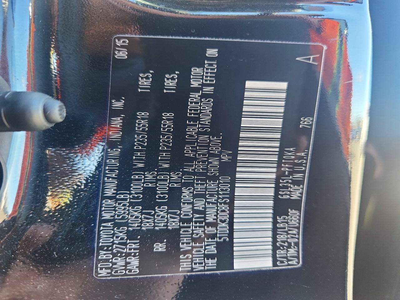 2015 TOYOTA SIENNA XLE photo 14