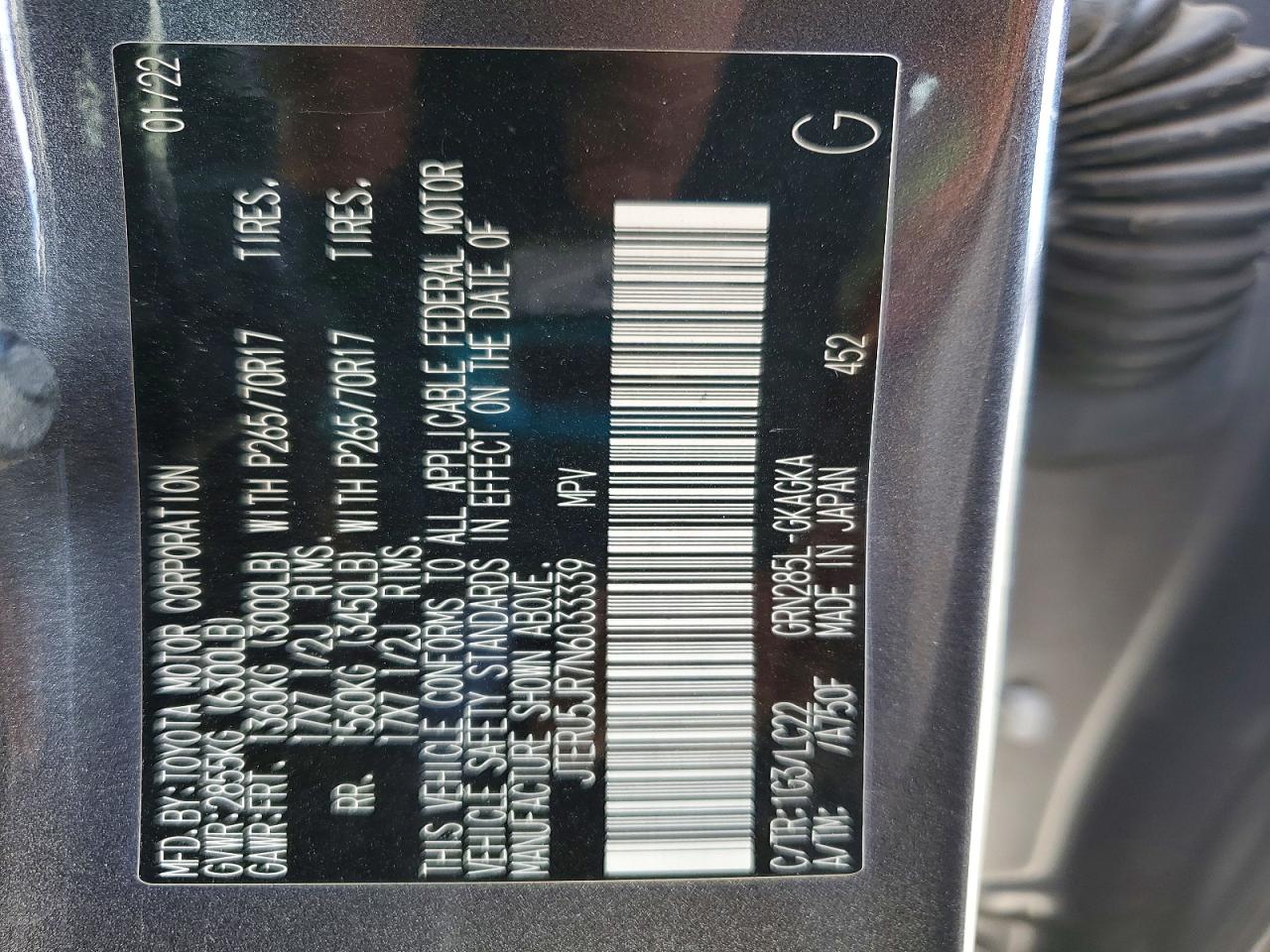 2022 TOYOTA 4RUNNER SR5 PREMIUM photo 14