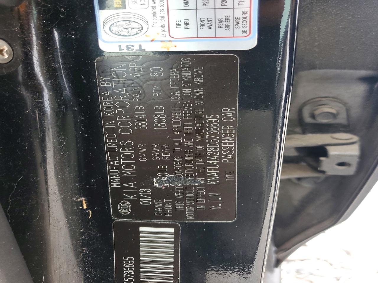 2013 KIA FORTE EX photo 12
