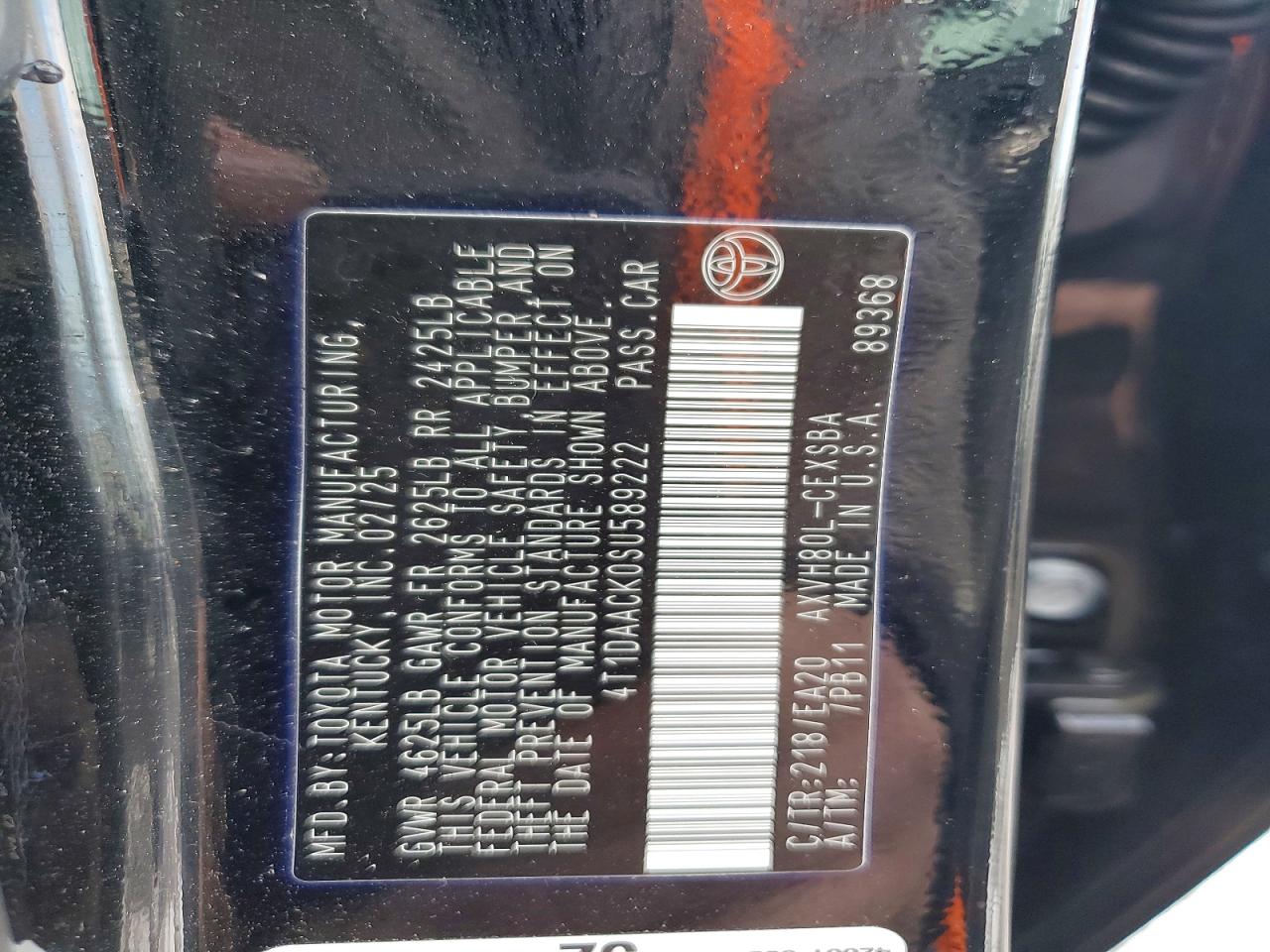 2025 TOYOTA CAMRY XSE photo 12