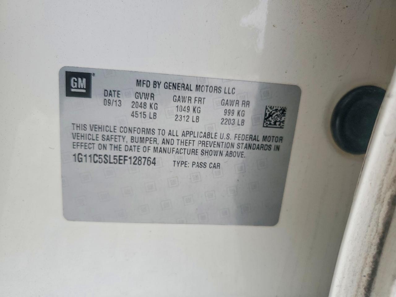 2014 CHEVROLET MALIBU 1LT photo 12
