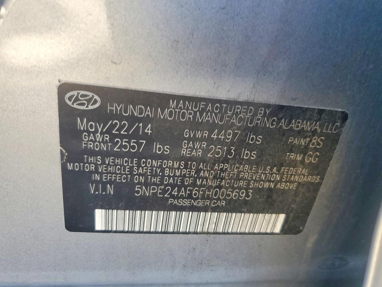 2015 HYUNDAI SONATA SE photo 12