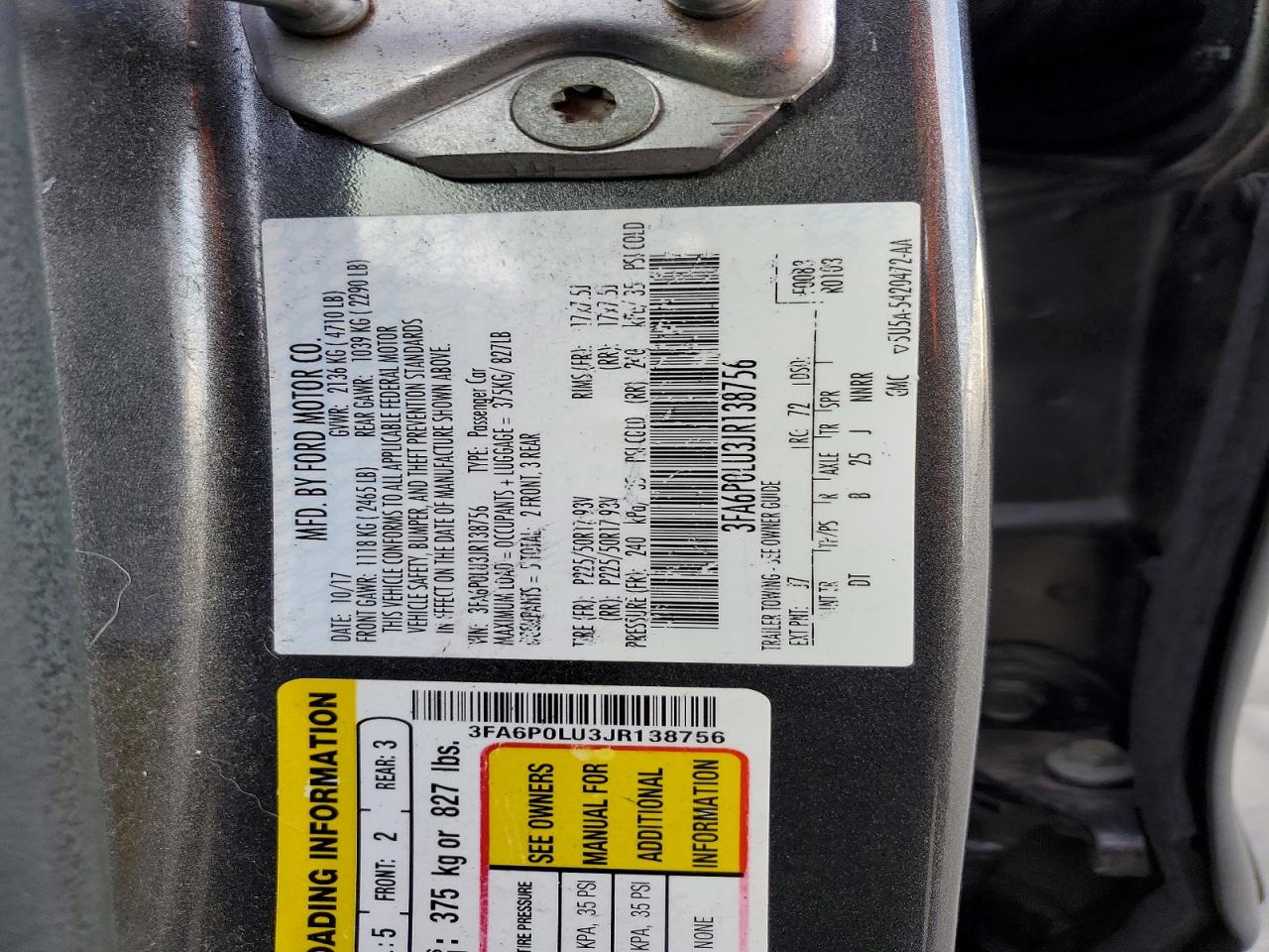 2018 FORD FUSION SE HYBRID photo 12