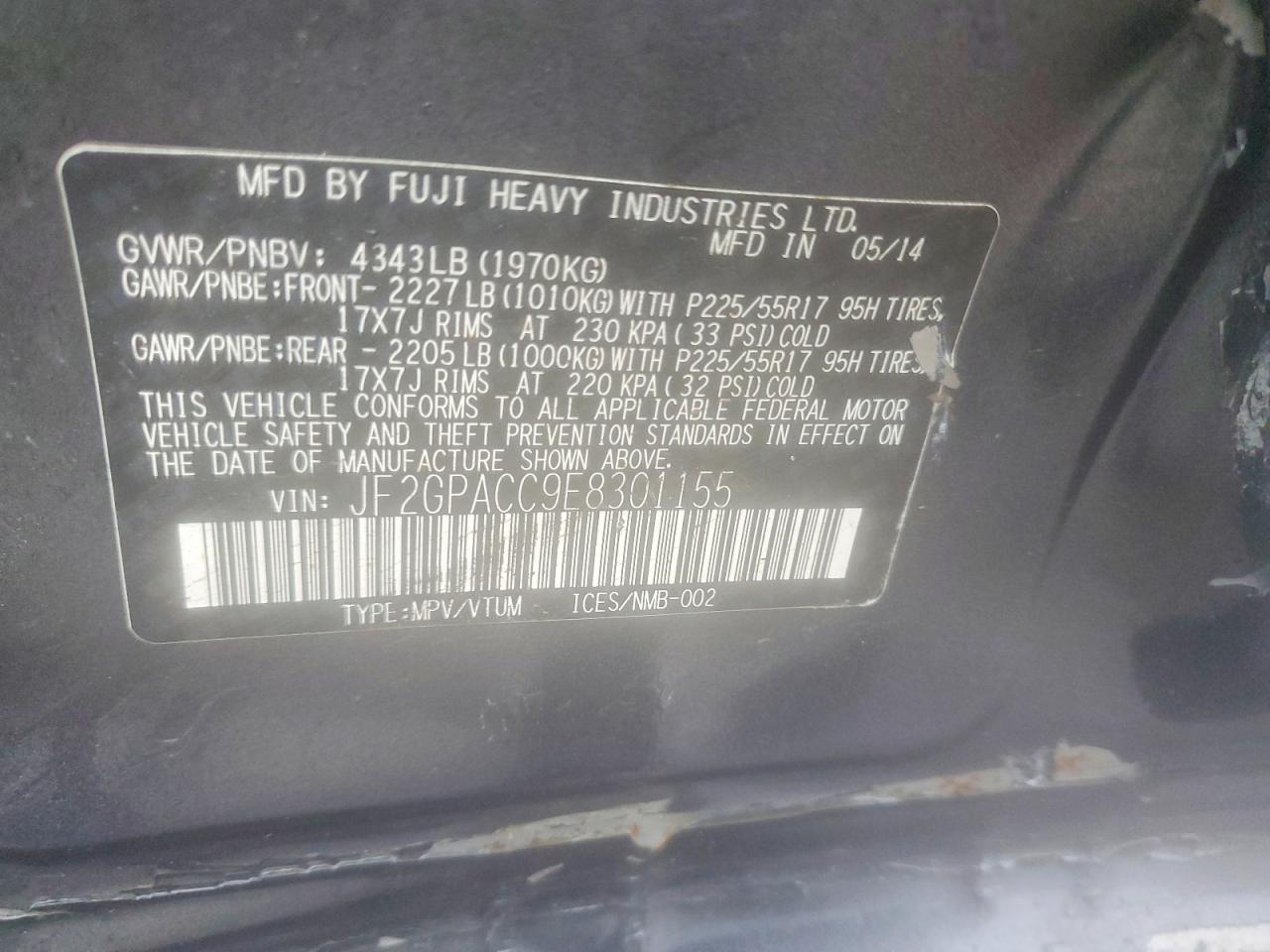2014 SUBARU XV CROSSTREK 2.0 PREMIUM photo 12