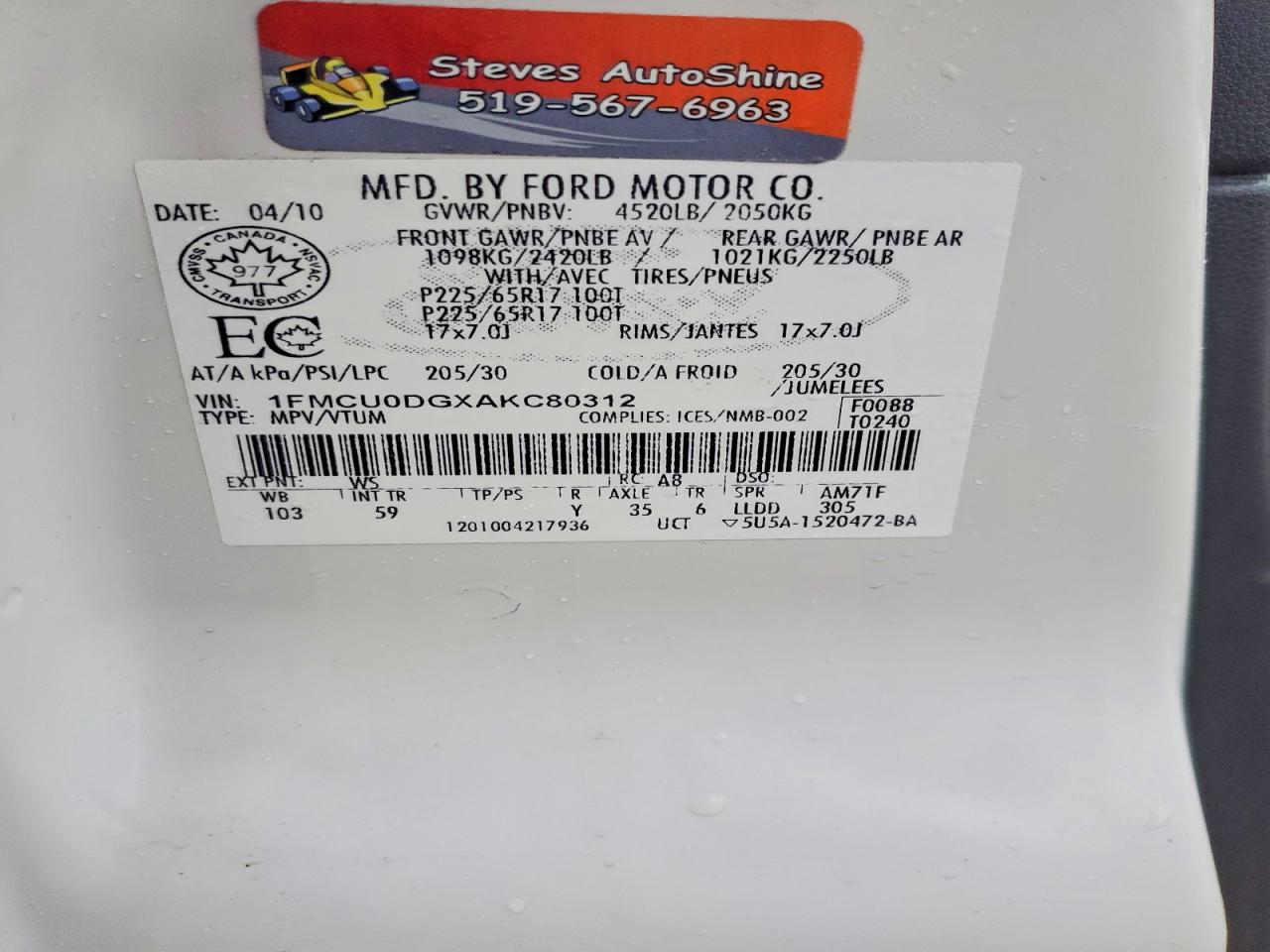 2010 FORD ESCAPE XLT photo 13