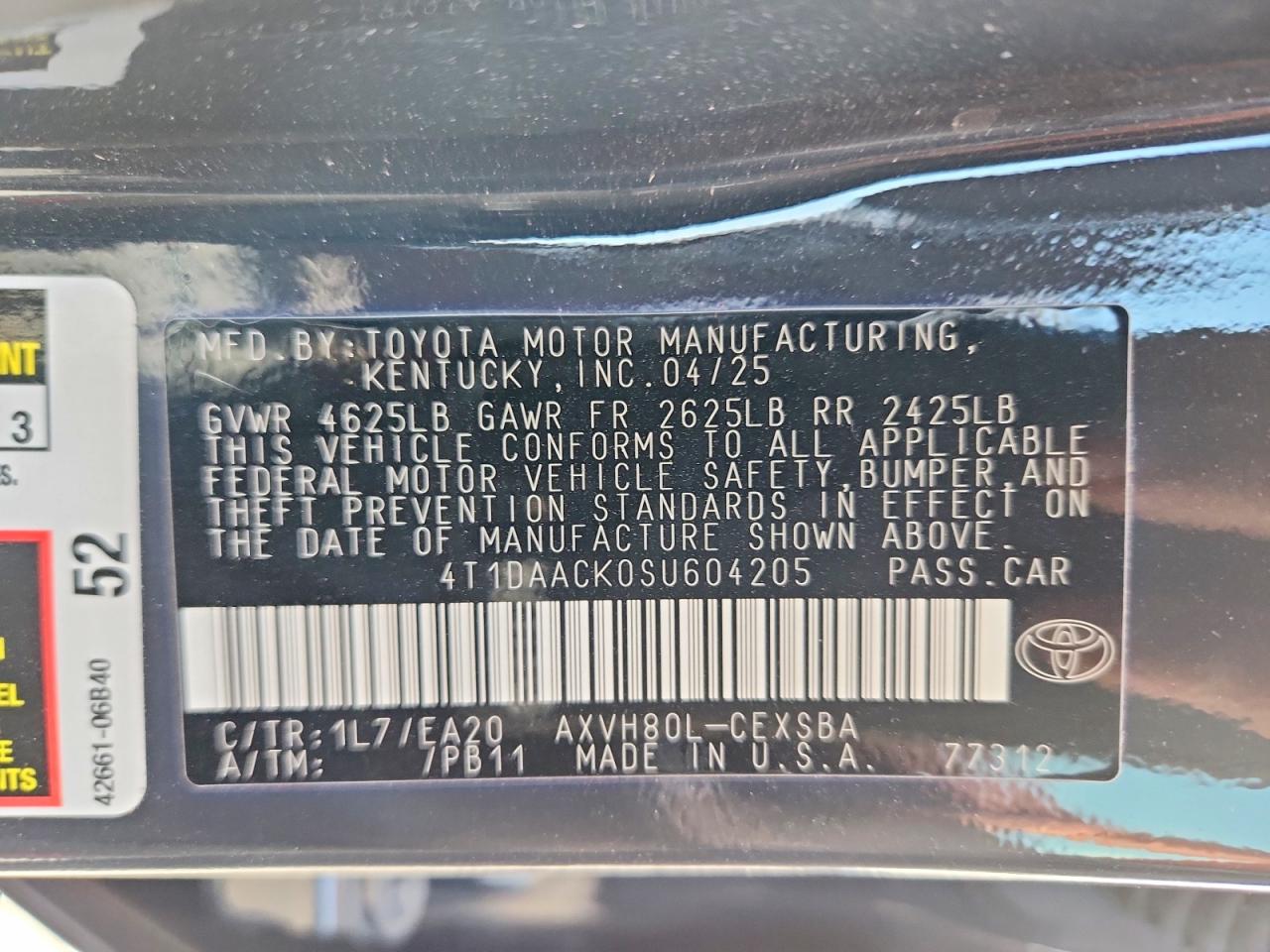 2025 TOYOTA CAMRY XSE photo 12