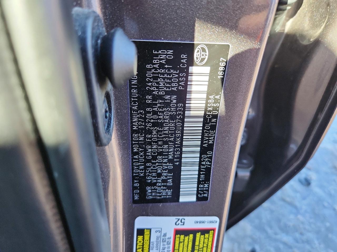 2024 TOYOTA CAMRY SE NIGHT SHADE photo 12