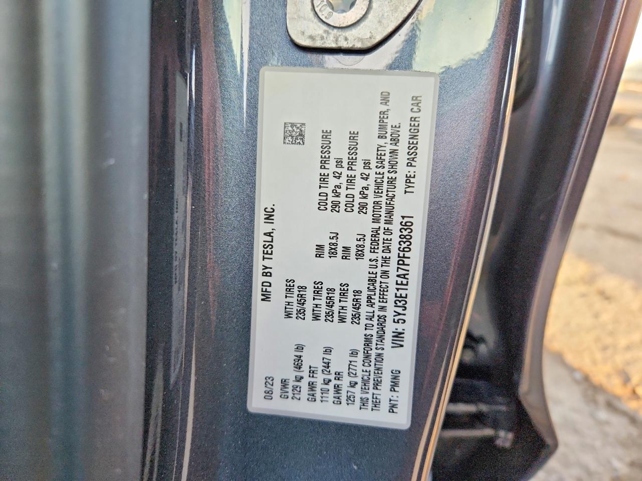 2023 TESLA MODEL 3 photo 12