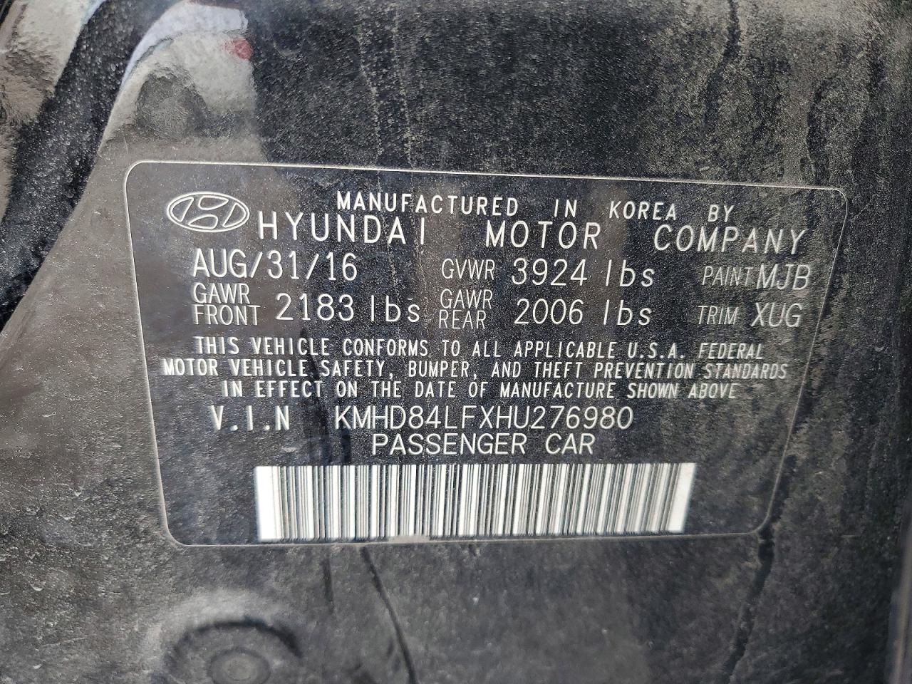 2017 HYUNDAI ELANTRA SE photo 12