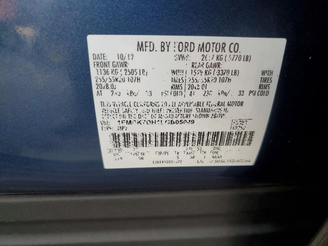 2020 FORD EXPLORER XLT photo 13