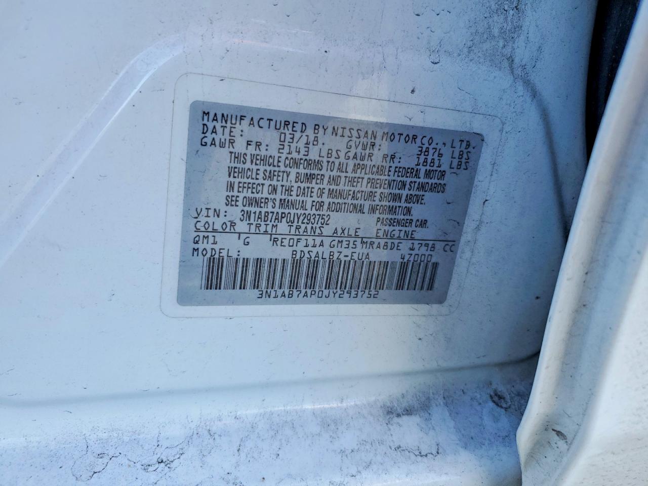 2018 NISSAN SENTRA S photo 12