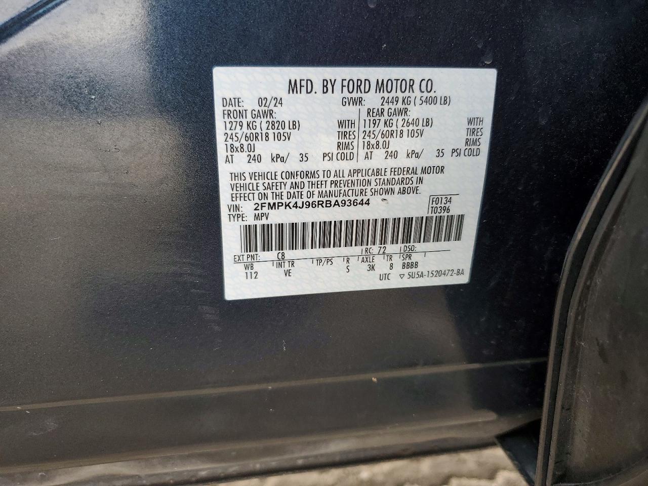 2024 FORD EDGE SEL photo 13