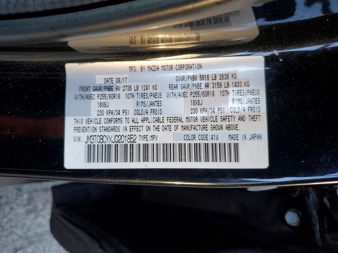 2018 MAZDA CX-9 TOURING photo 12