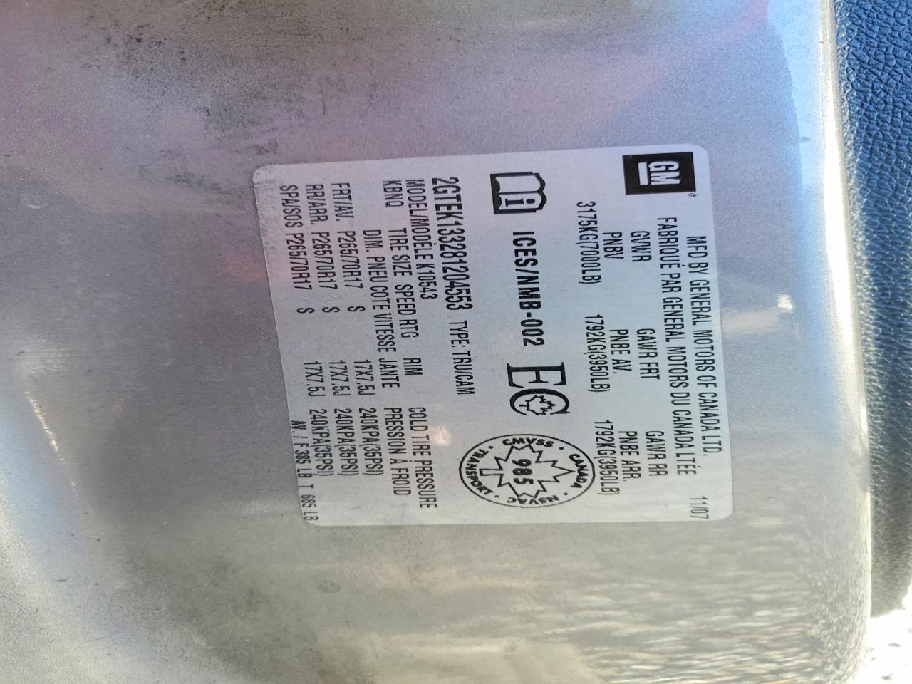 2008 GMC SIERRA K1500 photo 12