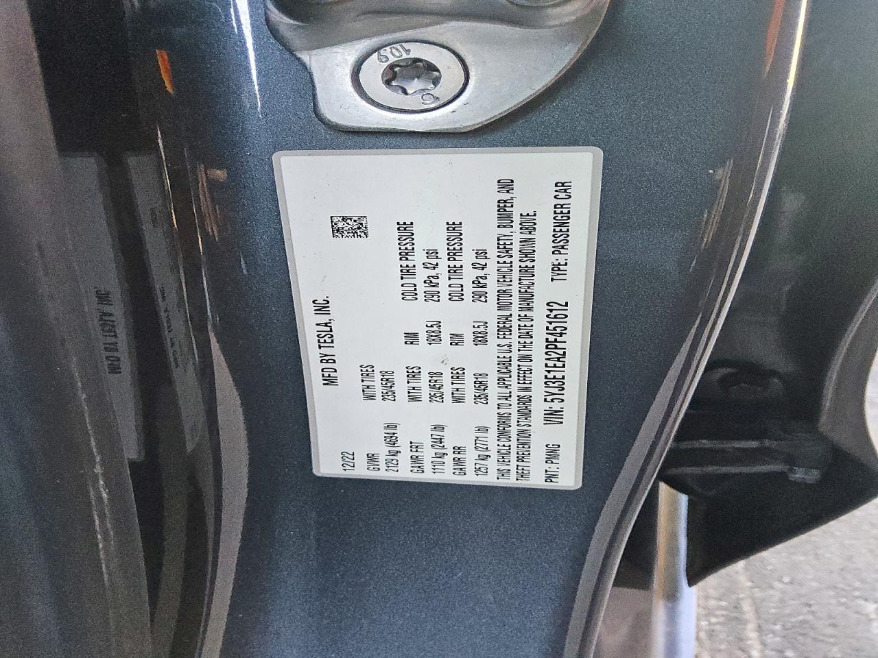 2023 TESLA MODEL 3 photo 12