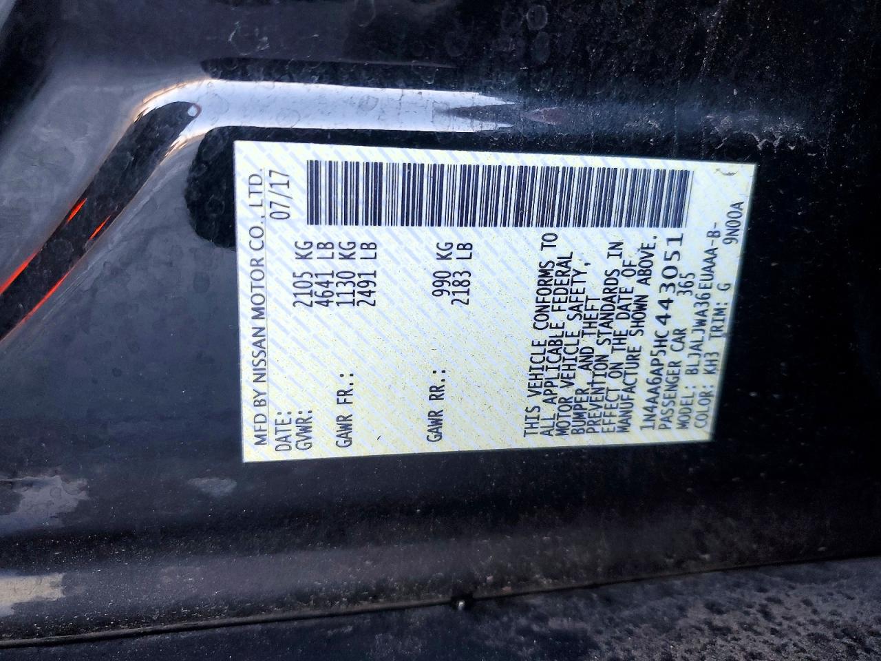 2017 NISSAN MAXIMA 3.5S photo 13