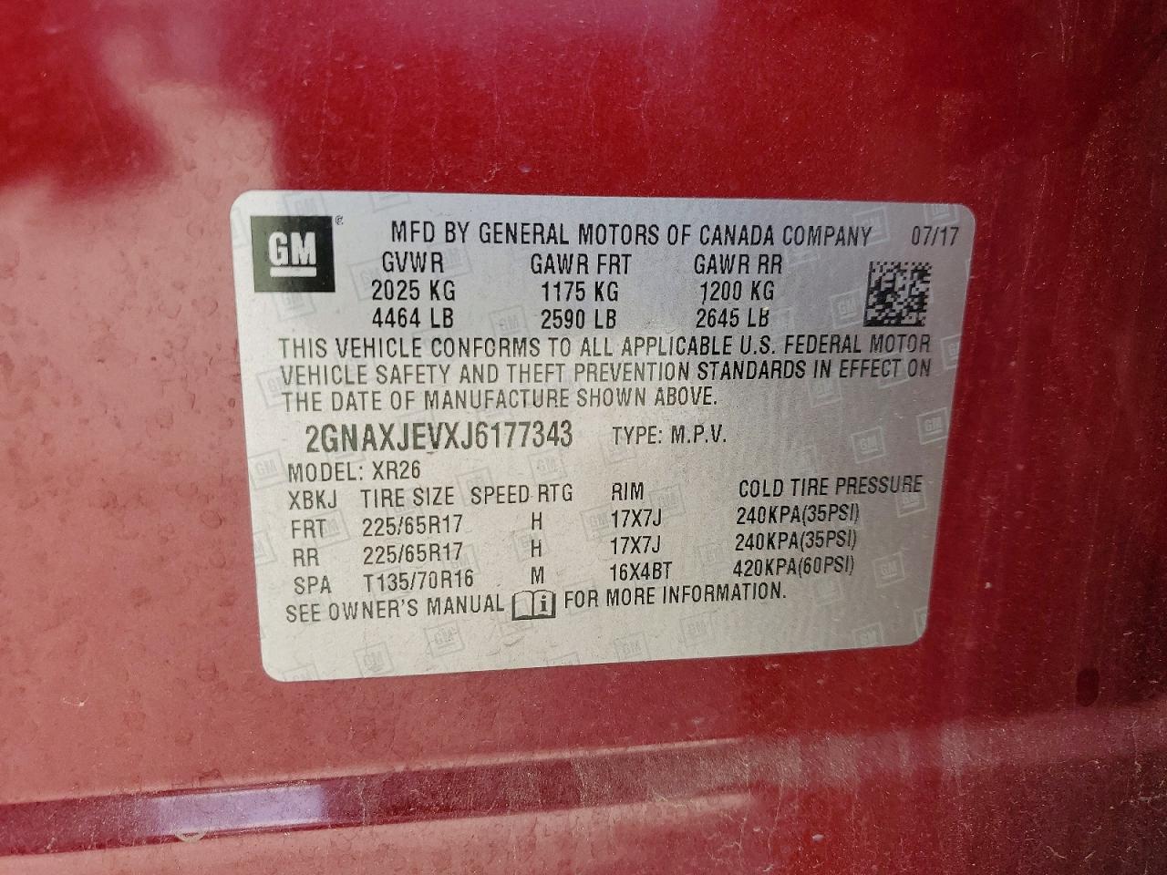 2018 CHEVROLET EQUINOX LT photo 12