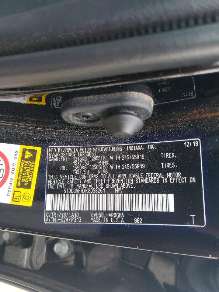 2019 TOYOTA HIGHLANDER HYBRID LIMITED photo 13