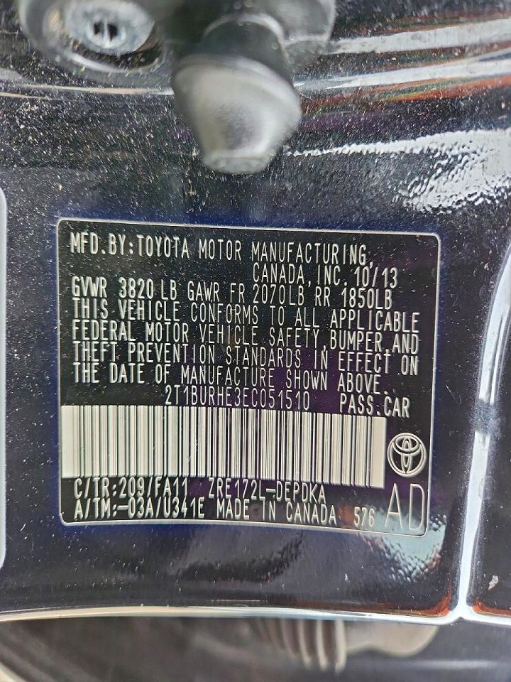 2014 TOYOTA COROLLA L photo 12