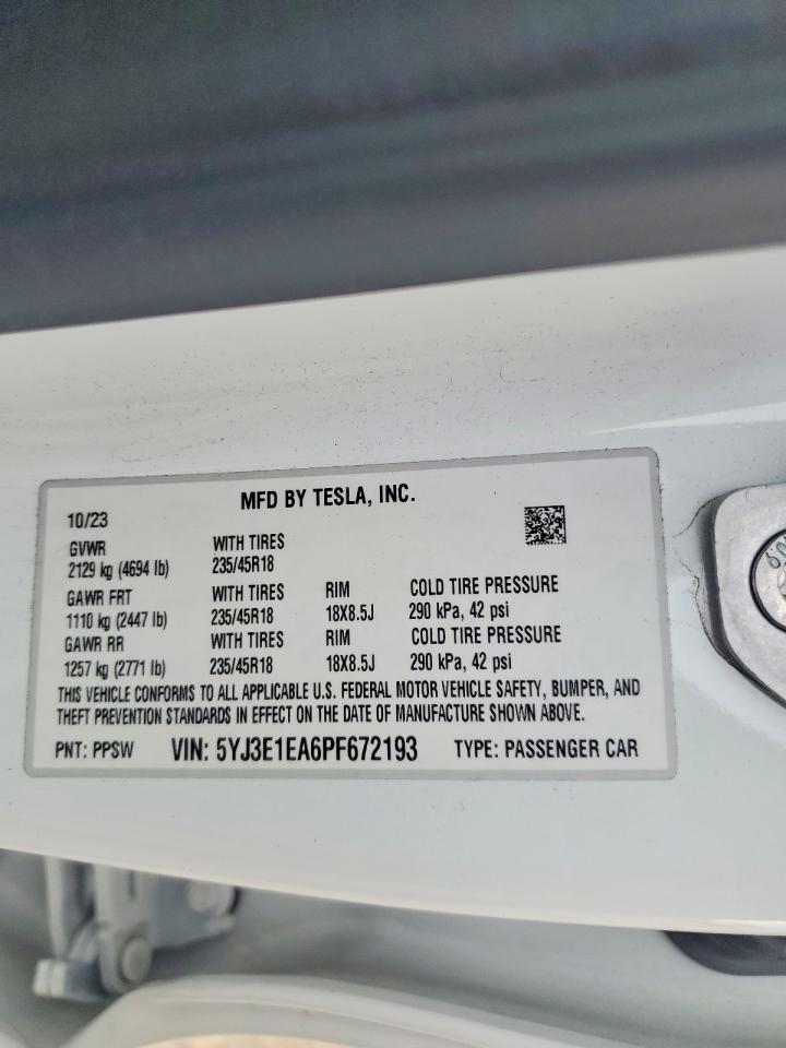 2023 TESLA MODEL 3 photo 12
