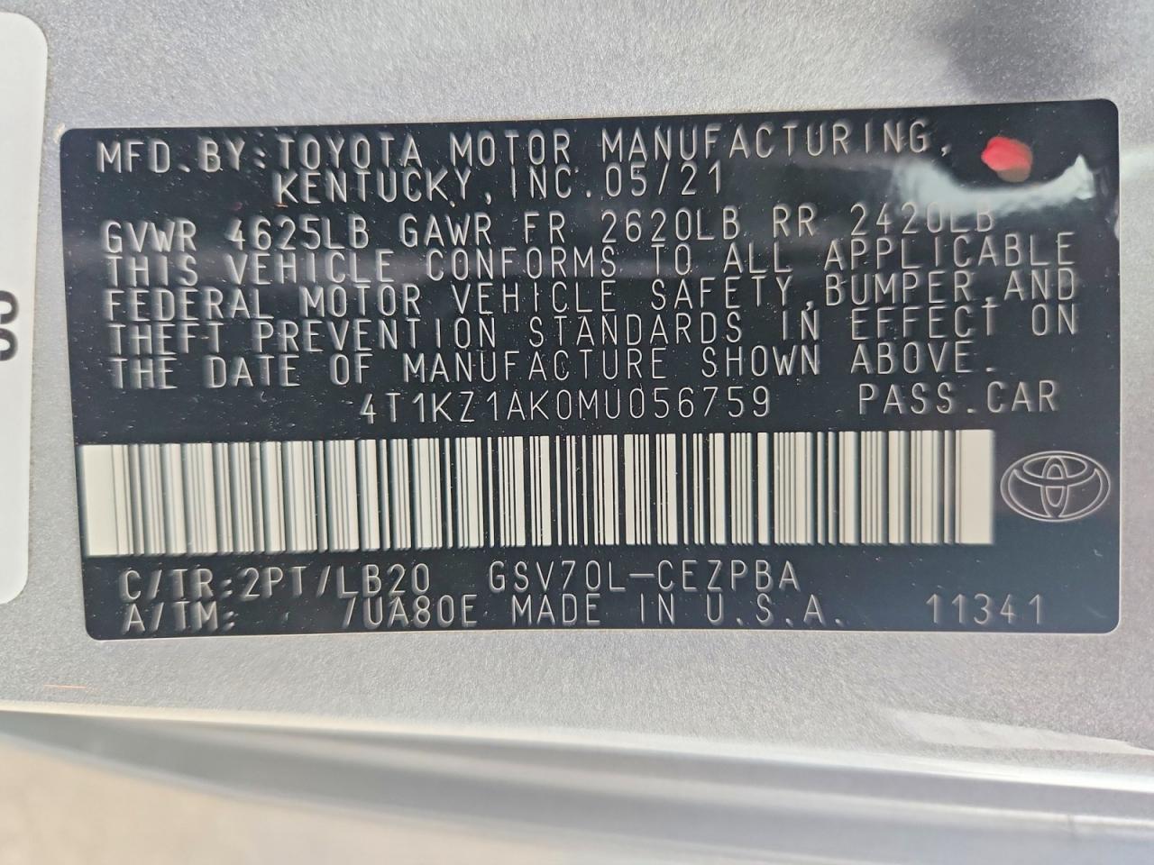2021 TOYOTA CAMRY TRD photo 13