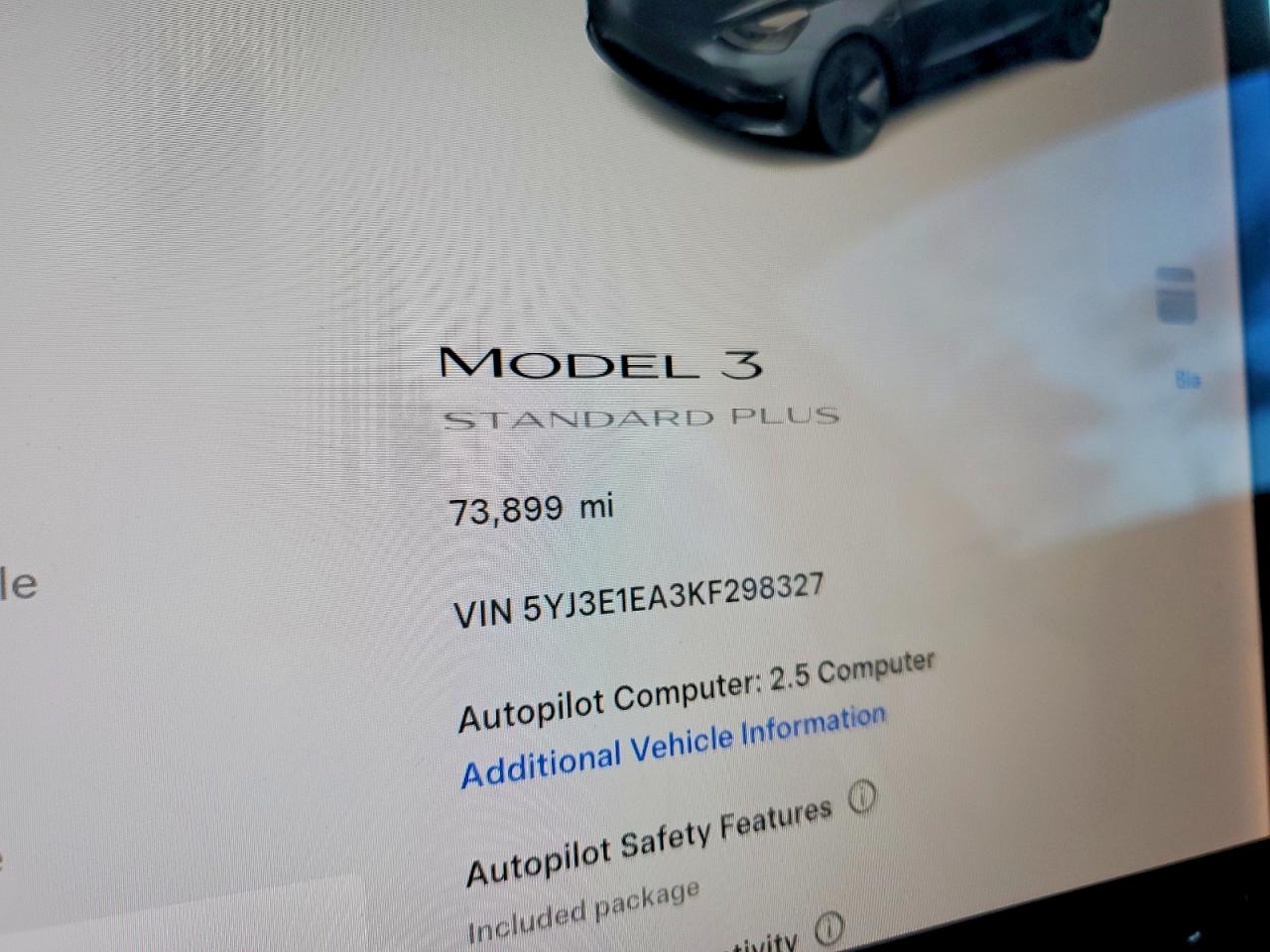 2019 TESLA MODEL 3 photo 9