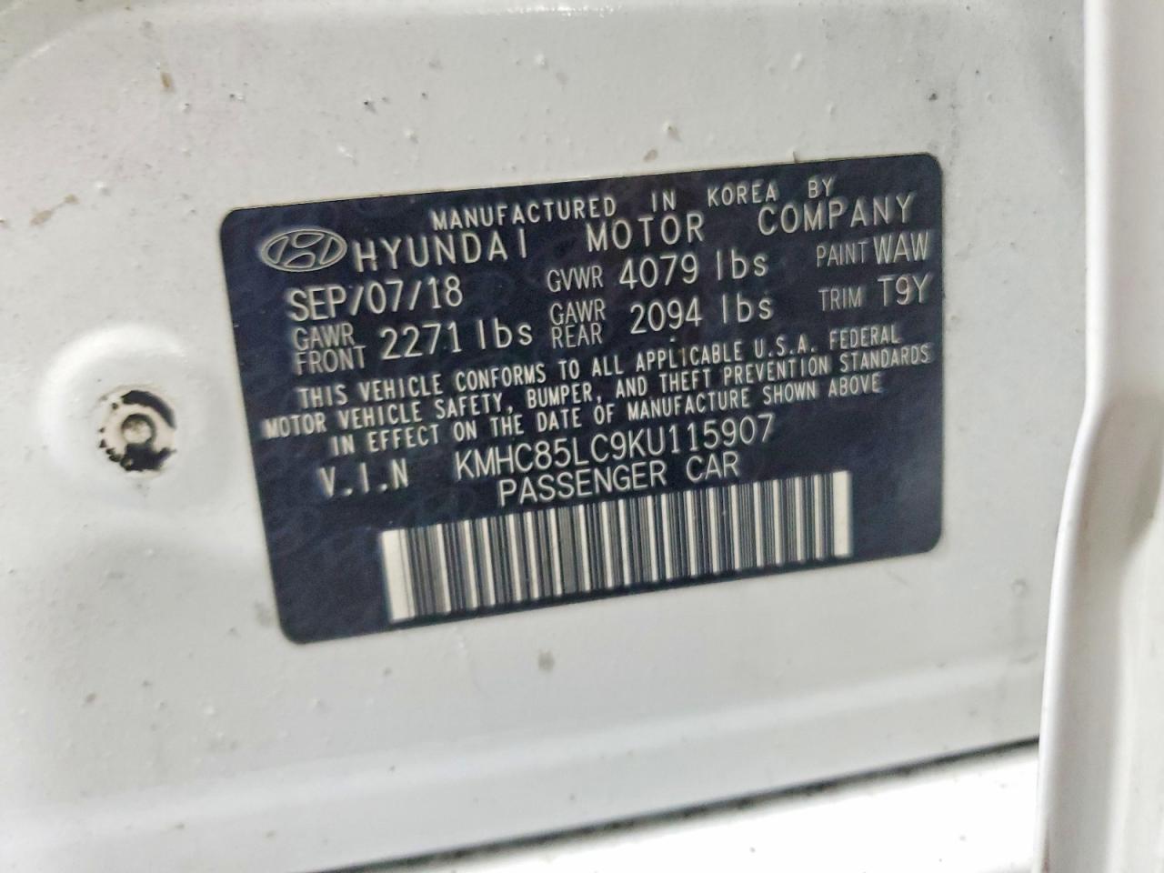 2019 HYUNDAI IONIQ LIMITED photo 12