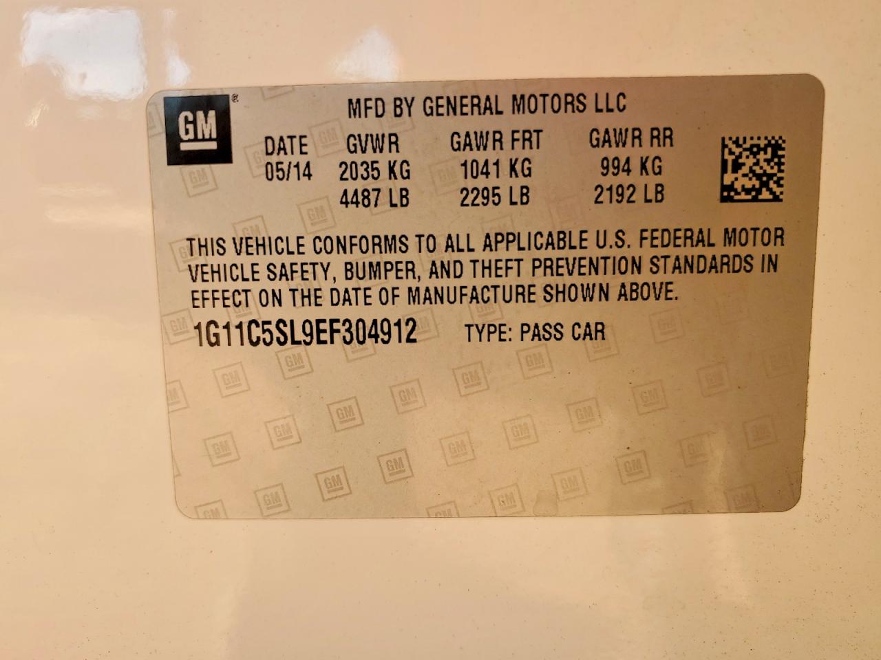 2014 CHEVROLET MALIBU 1LT photo 12