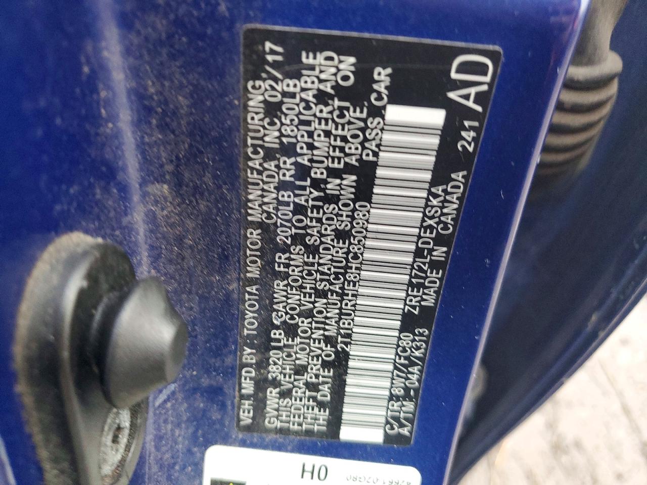 2017 TOYOTA COROLLA L photo 12