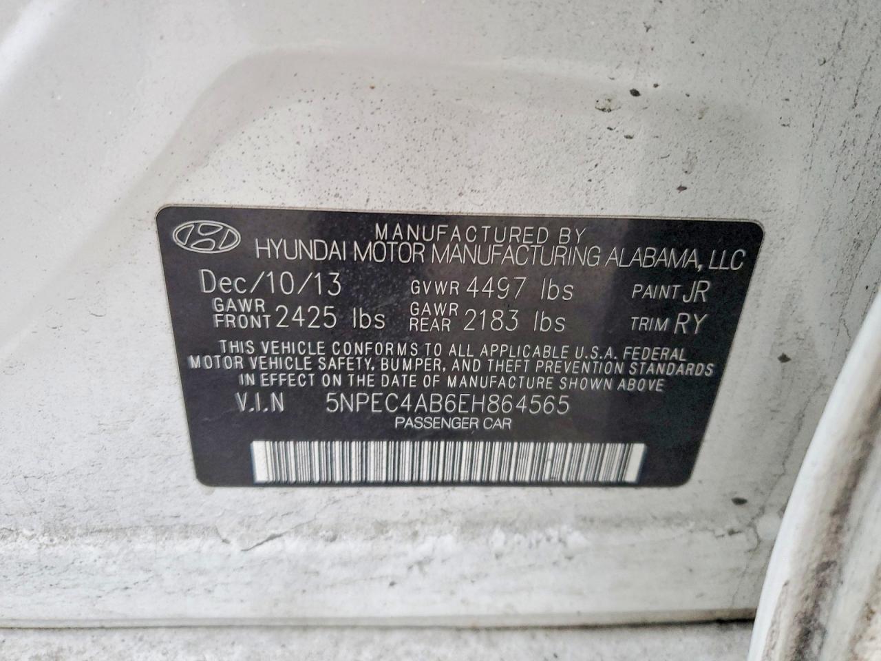 2014 HYUNDAI SONATA SE photo 12