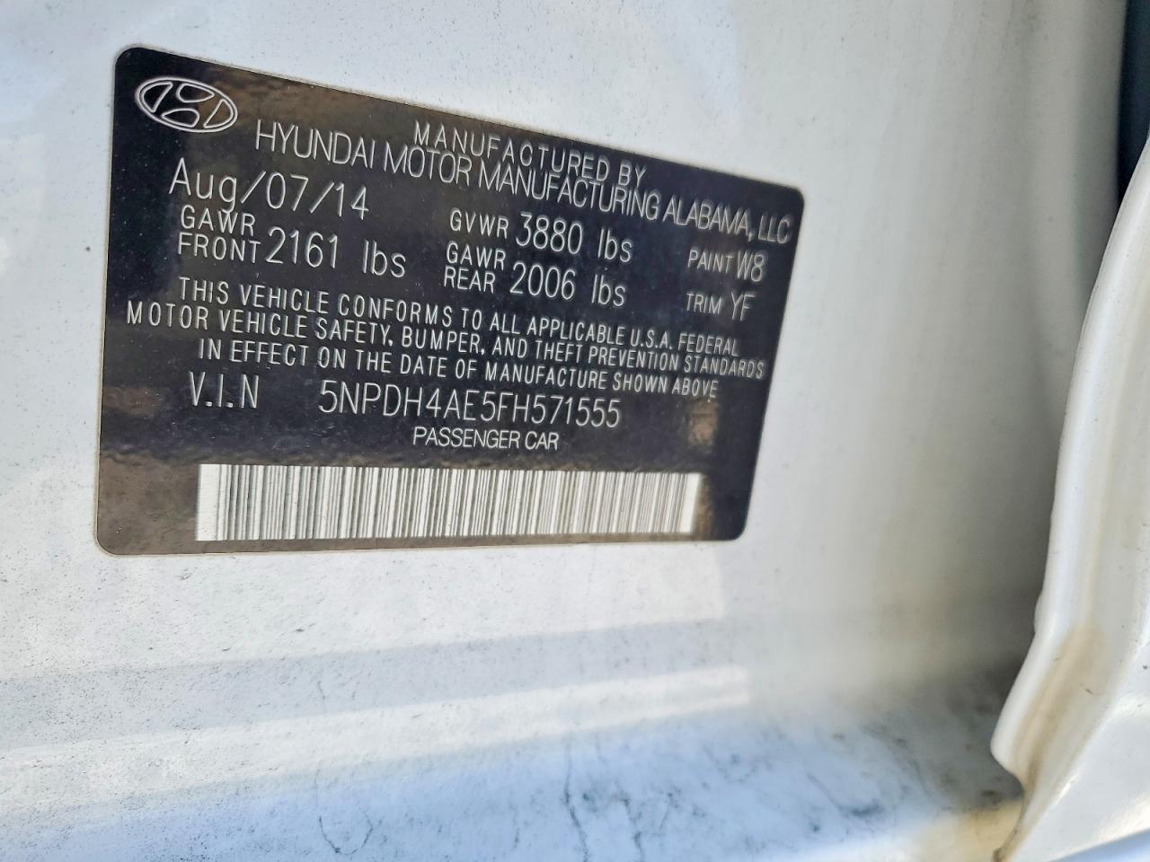 2015 HYUNDAI ELANTRA SE photo 12