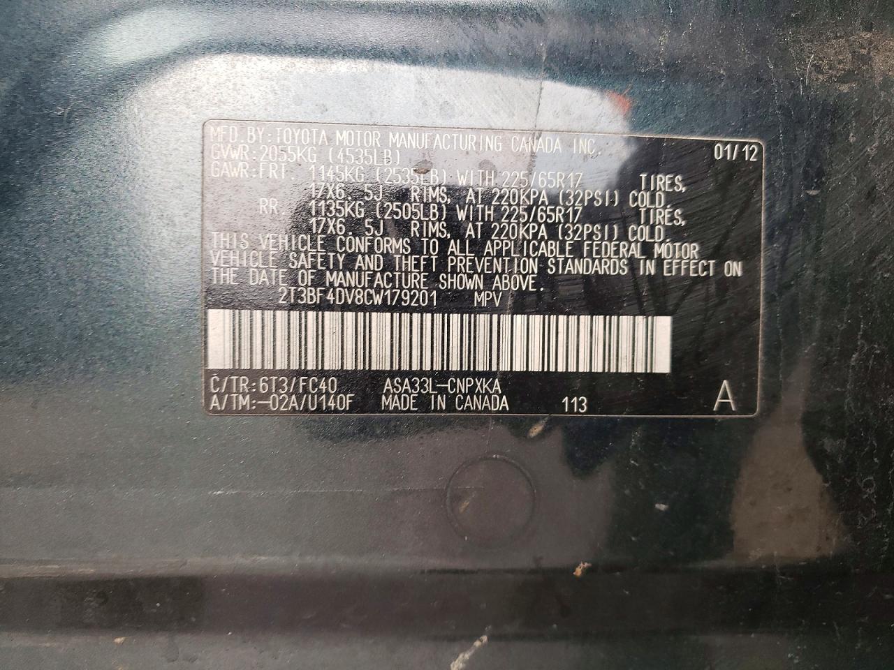 2012 TOYOTA RAV4 photo 13