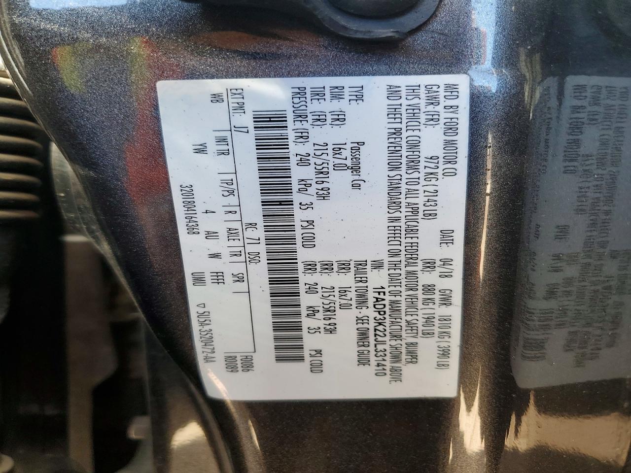 2018 FORD FOCUS SE photo 14