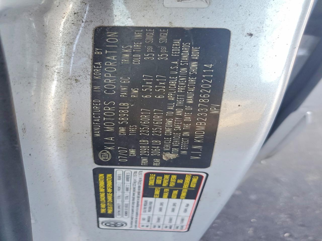 2008 KIA SEDONA EX photo 14