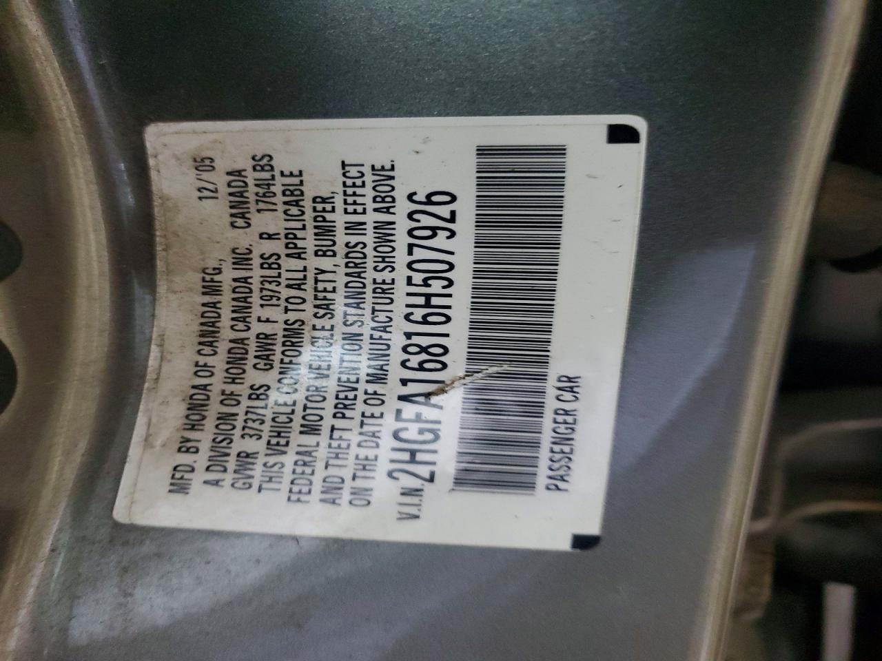 2006 HONDA CIVIC EX photo 12