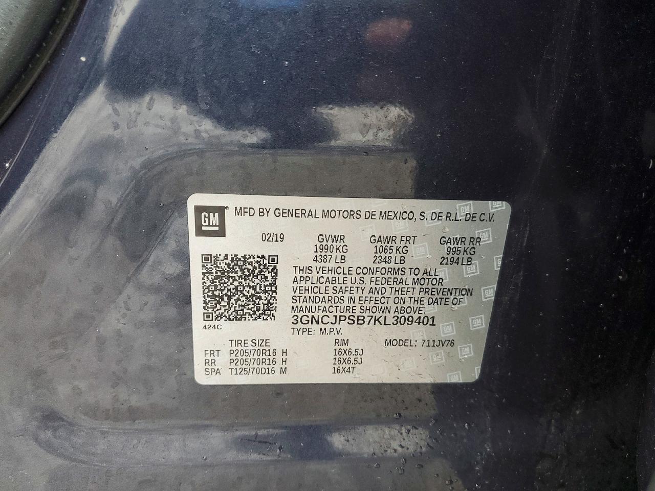 2019 CHEVROLET TRAX 1LT photo 13