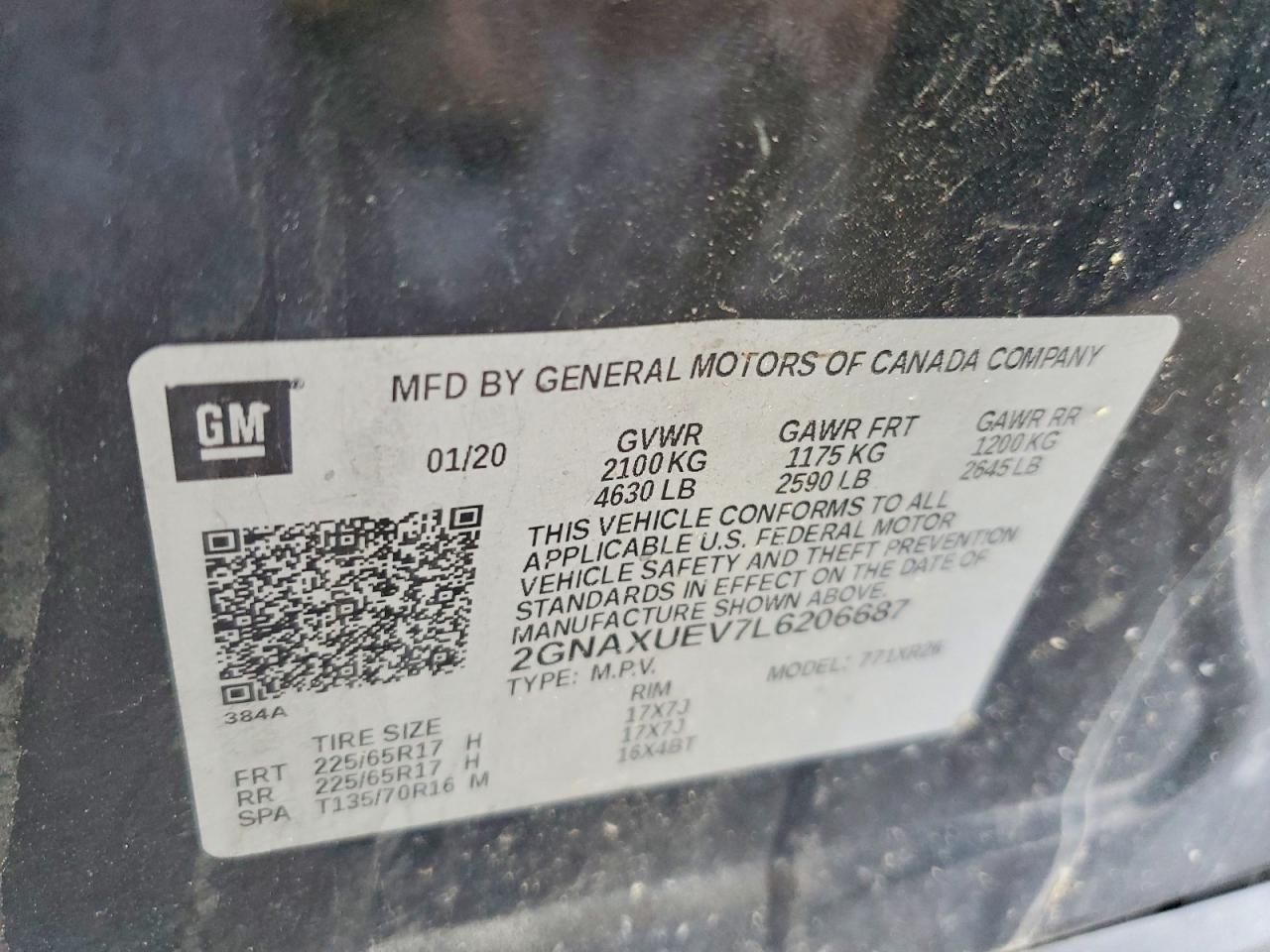 2020 CHEVROLET EQUINOX LT photo 13