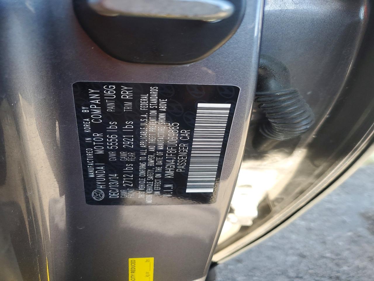 2015 HYUNDAI GENESIS 5.0L photo 13