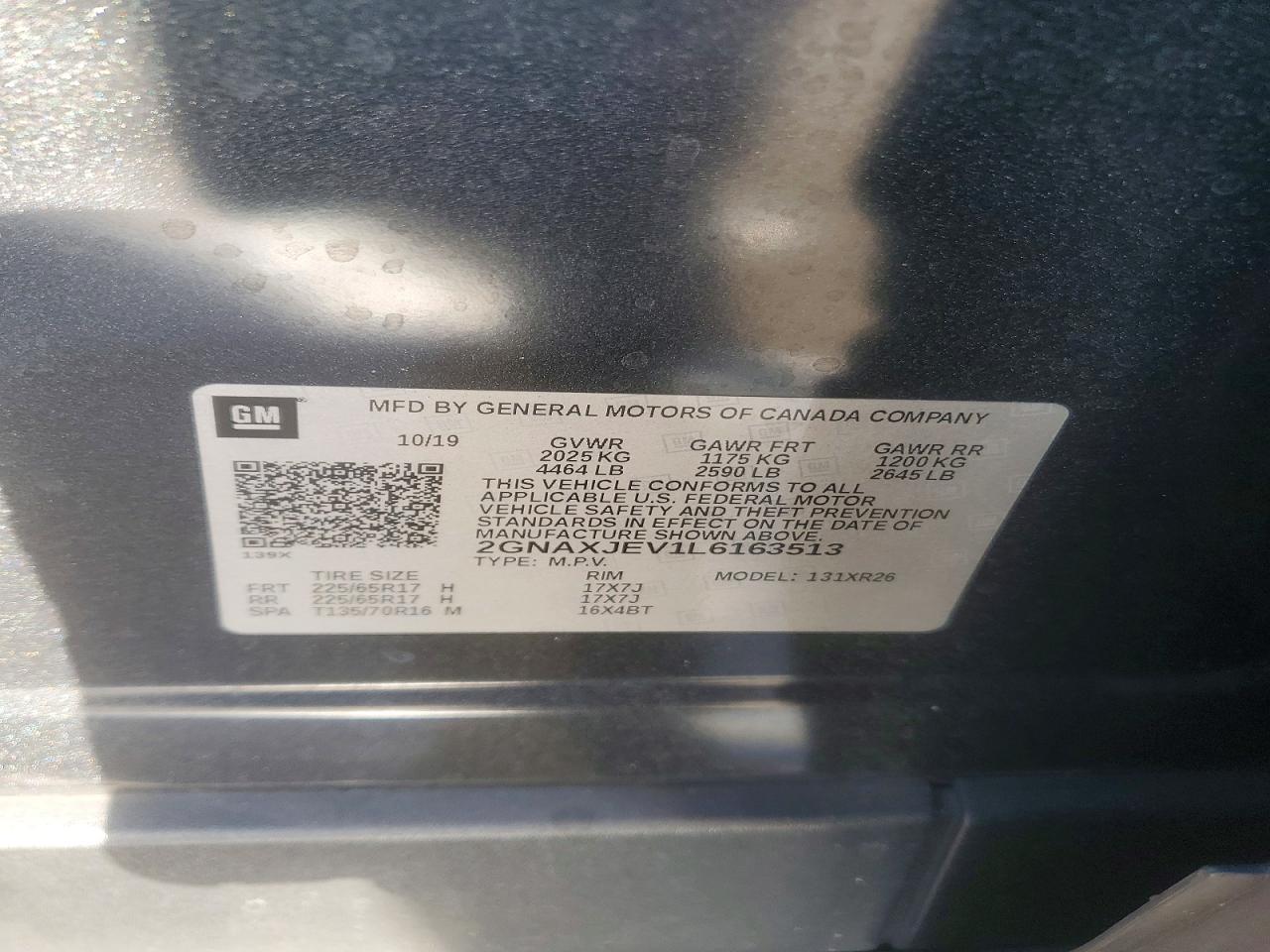 2020 CHEVROLET EQUINOX LT photo 13