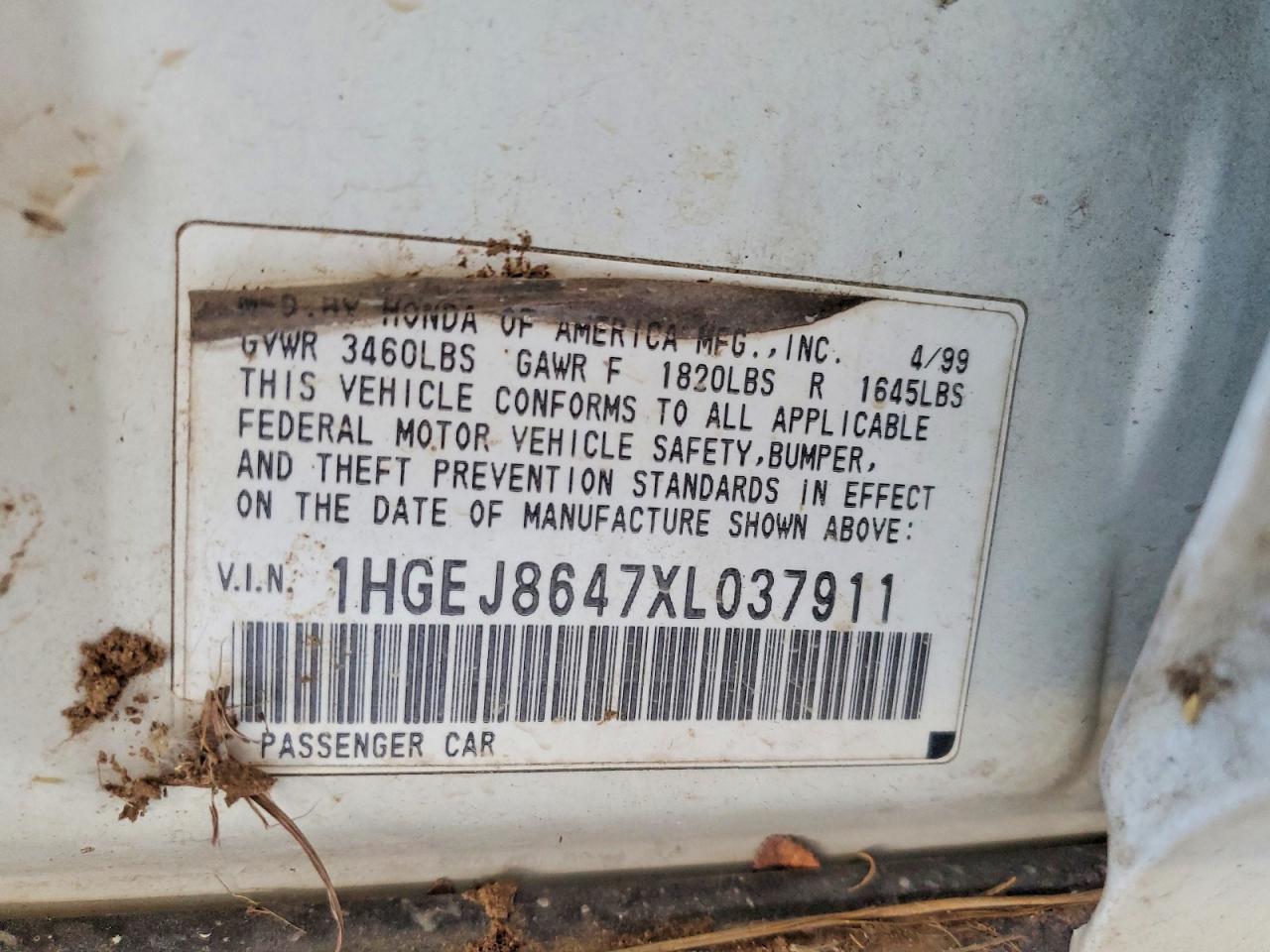 1999 HONDA CIVIC EX photo 12
