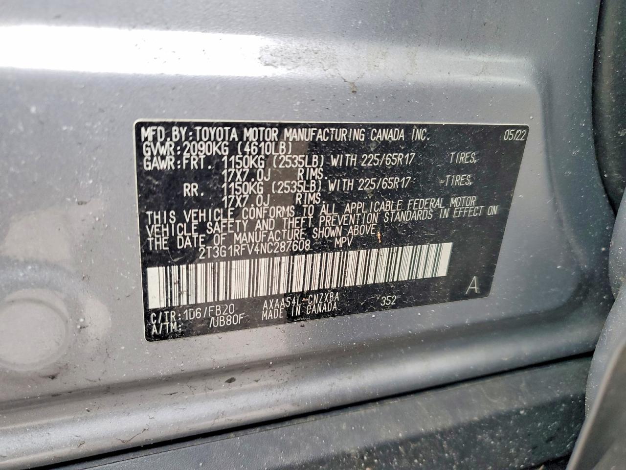 2022 TOYOTA RAV4 LE photo 13