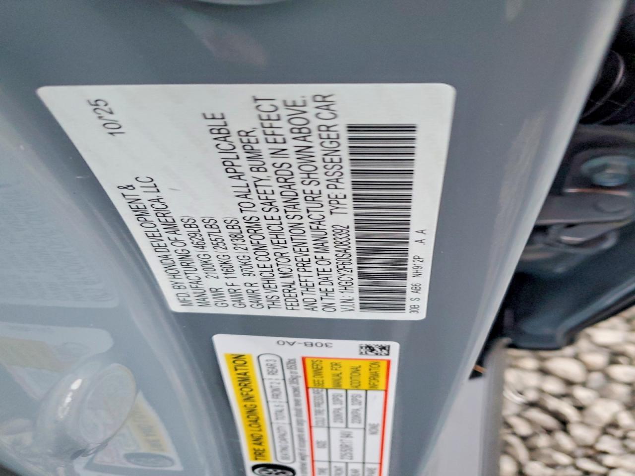 2025 HONDA ACCORD HYBRID EXL photo 12