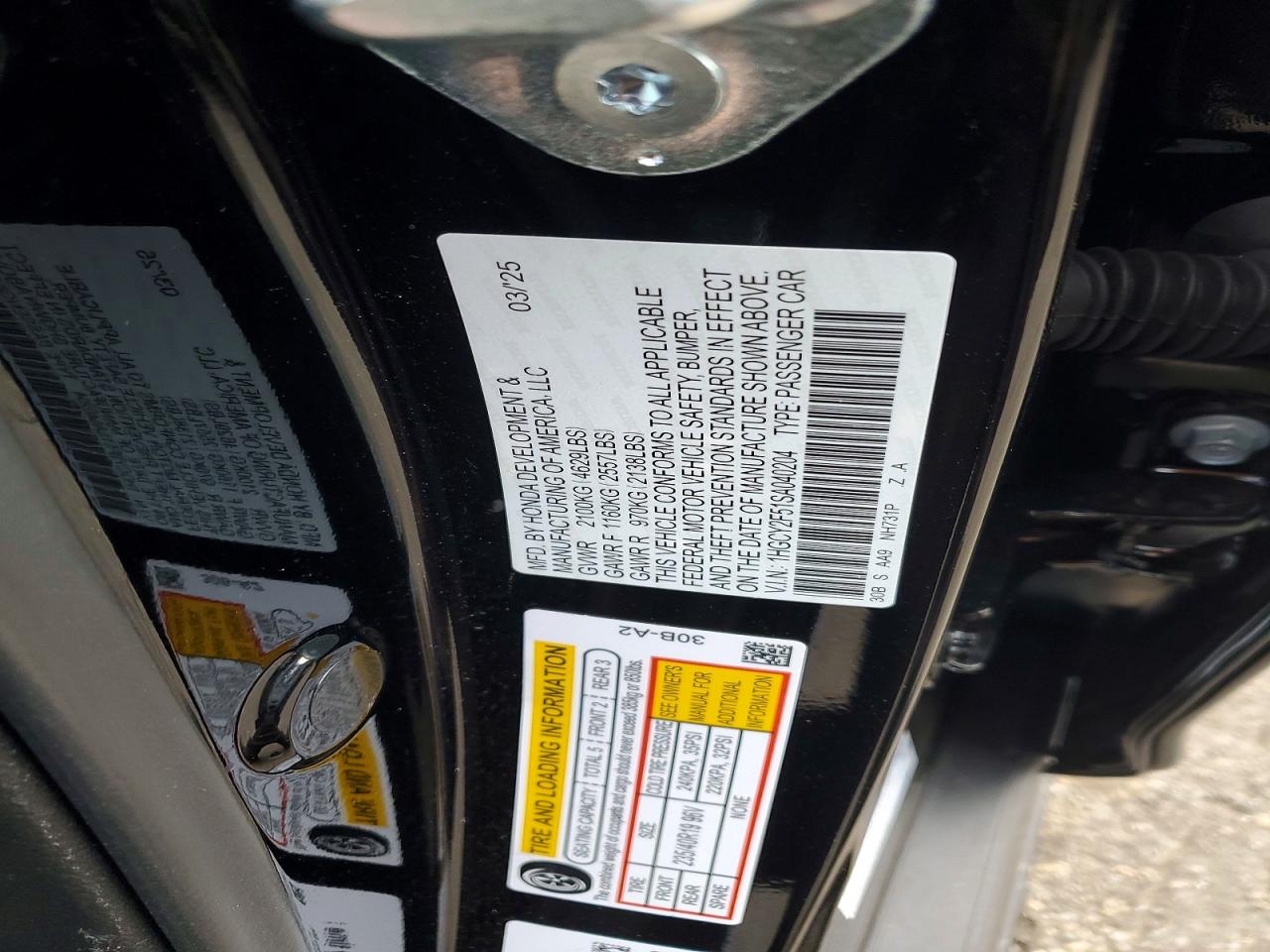2025 HONDA ACCORD HYBRID SPORT photo 12