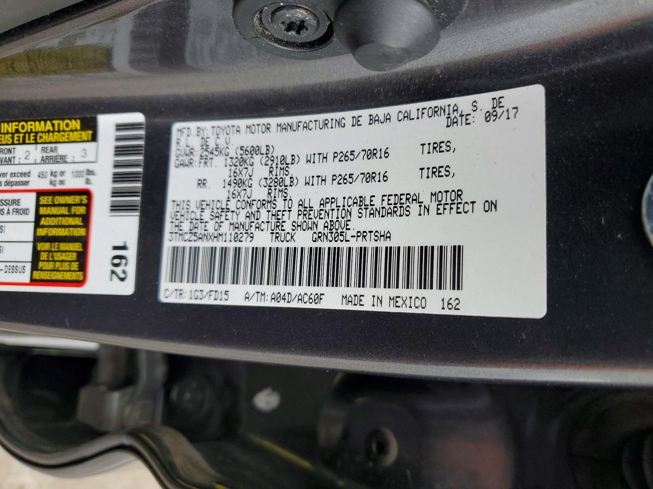 2017 TOYOTA TACOMA DOUBLE CAB photo 37