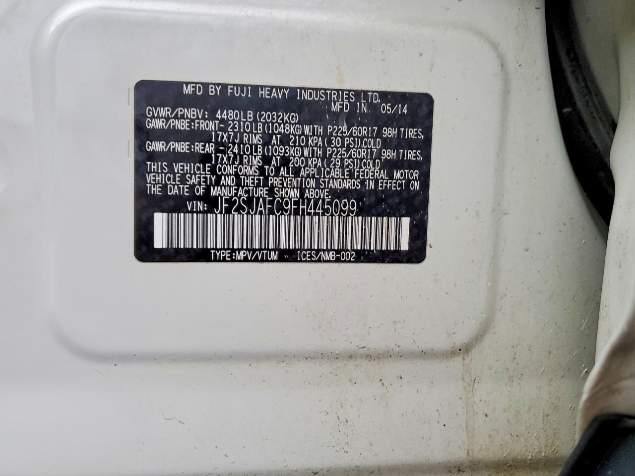2015 SUBARU FORESTER 2.5I PREMIUM photo 13